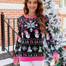 Christmas Ribbed Trim Sweater - Trendociti