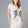Double Take Leopard Lightning Graphic T-Shirt Dress - Trendociti