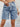 Drawstring Denim Shorts with Pockets - Trendociti