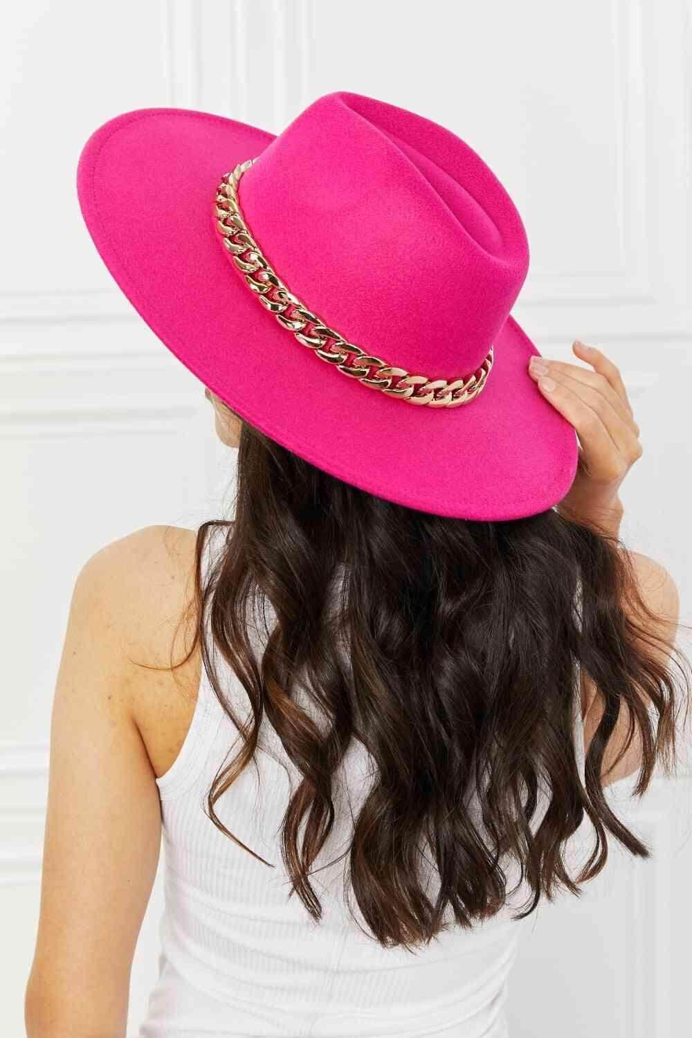 Fame Keep Your Promise Fedora Hat in Pink - Trendociti