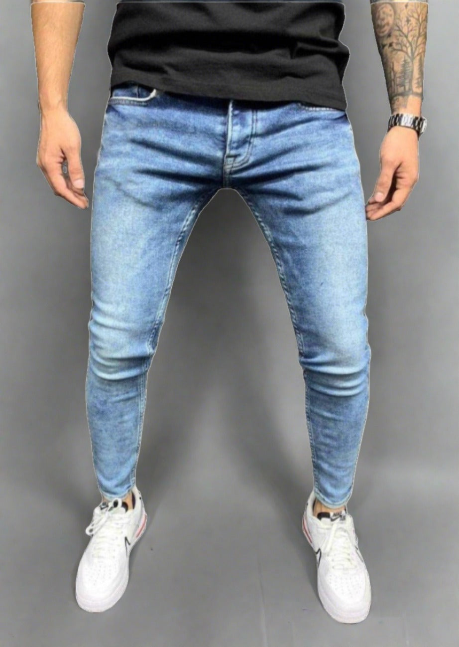 Frayed Slim Fit Casual Jeans - Trendociti
