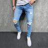 Frayed Slim Fit Casual Jeans - Trendociti