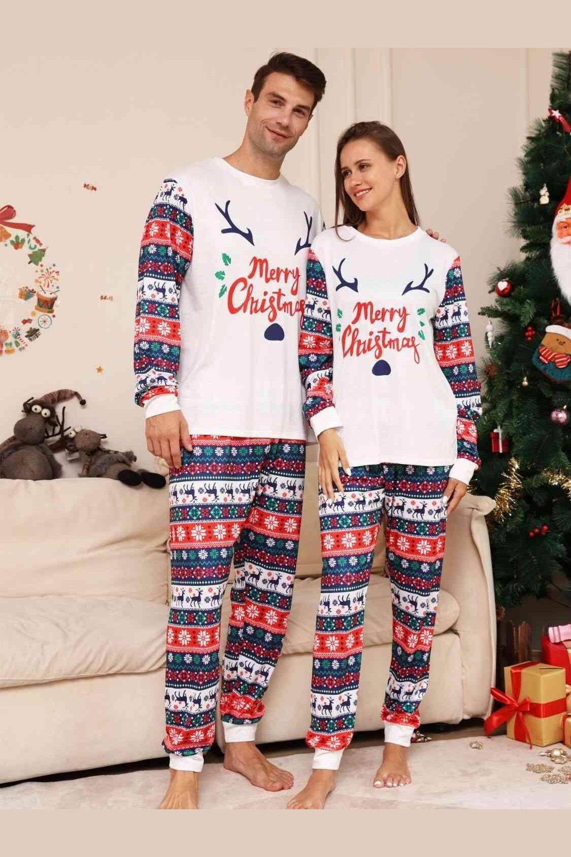 Full Size MERRY CHRISTMAS Top and Pants Set - Trendociti