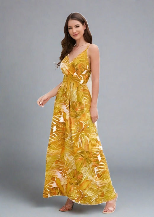 Long Floral Summer Beach Dress - Trendociti