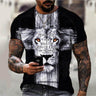 Men's Animal Art Printed Cotton Round Neck T-Shirts - Trendociti