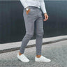 Men's Casual Mid-Waist Solid Color Pants - Trendociti