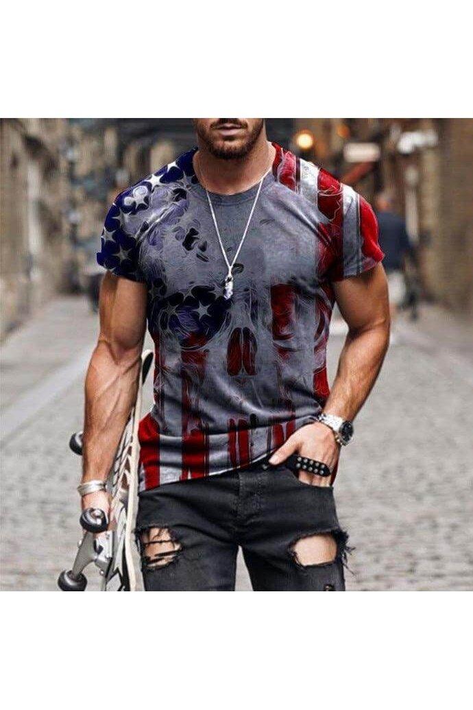 Men's Digital Printed Summer Short-sleeved T-shirt - Trendociti