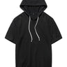 Men's Hooded Short-sleeved Cotton Solid Color T-Shirt - Trendociti