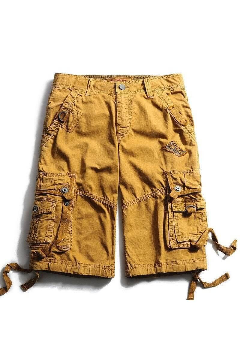 Men's Multi-Pocket Cotton Cargo Shorts - Trendociti