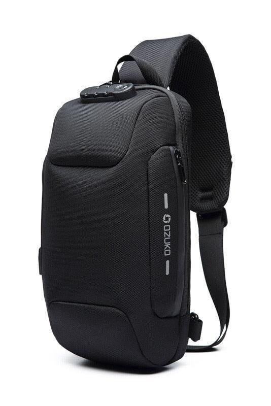 Multifunctional Waterproof Shoulder Bag W/Anti-Theft Lock + USB Charge Port - Trendociti