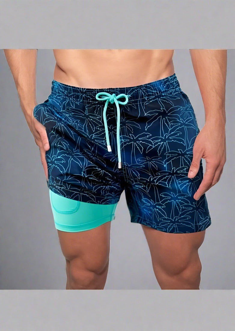 Printed Summer Beach Sport Swim Shorts - Trendociti