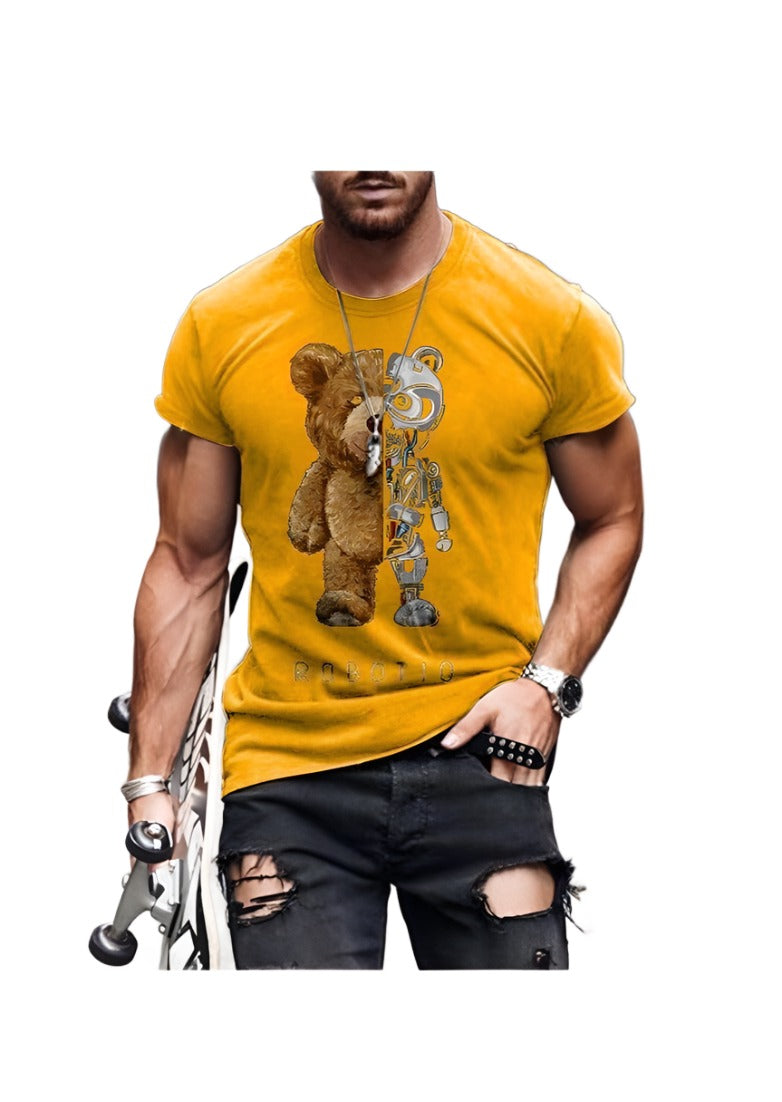 Robot Teddy Bear Fashion Casual T-Shirts - Trendociti