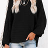 Round Neck Long Sleeve Knit Top - Trendociti