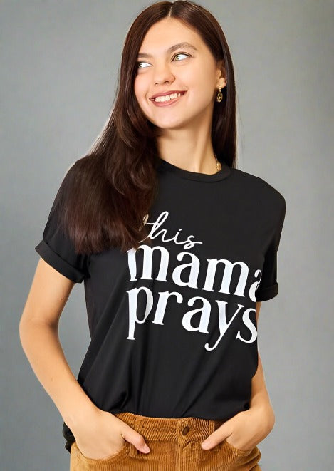 Simply Love THIS MAMA PRAYS Graphic T-Shirt - Trendociti