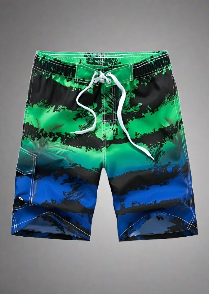 Striped Seaside Beach Swim Shorts - Trendociti