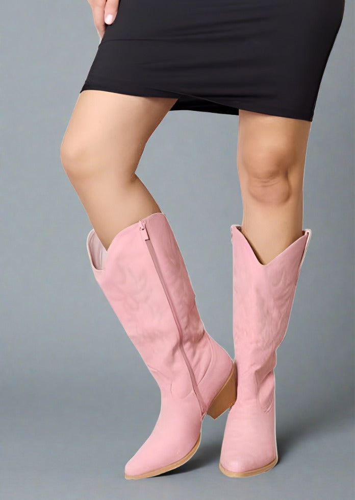 Forever Link Knee High Cowboy Boots - Trendociti